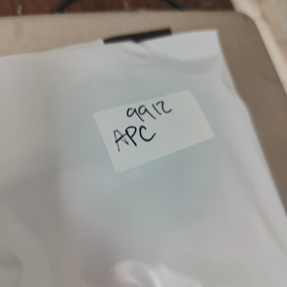 APC Logo T-shirt Mens XL Tan Heather Cotton Crewneck Boxy Top‎ Tee Designer - Picture 11 of 11